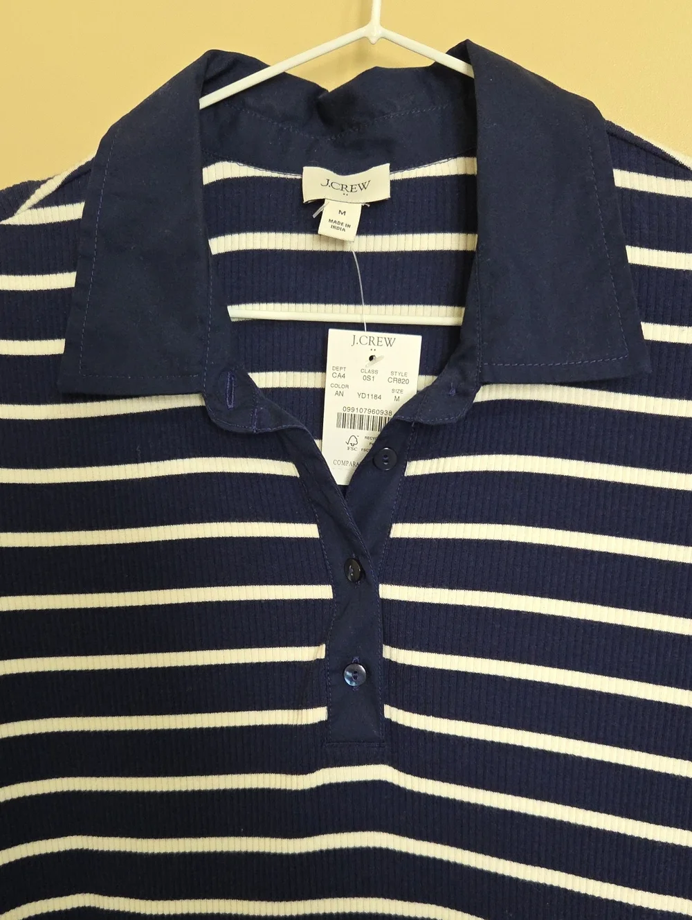 J. Crew  Navy & White Striped Polo Maxi Dressj